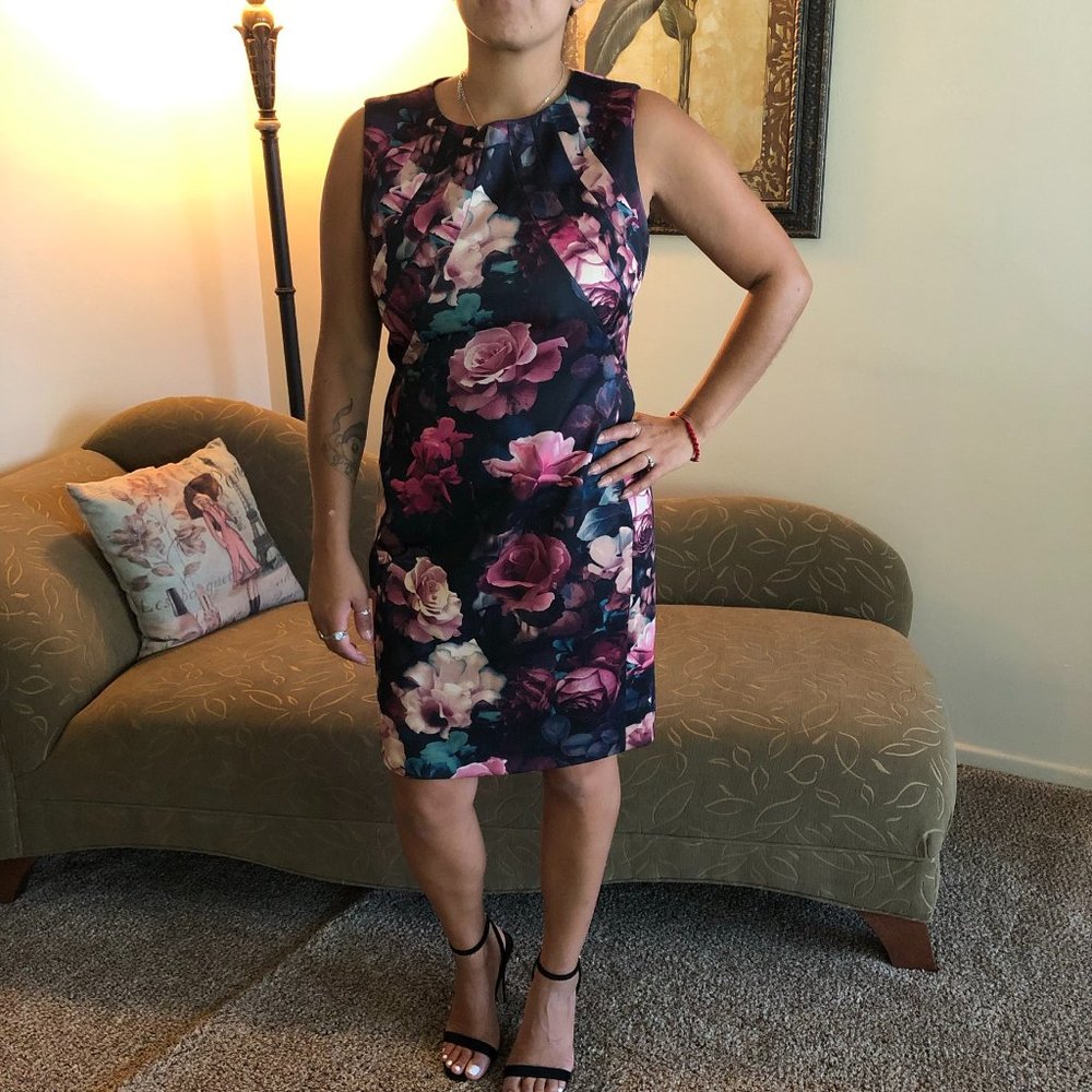 TAHARI flower dress